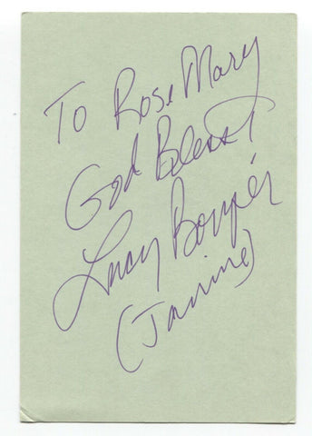 Lucy Boryer Signed 4x6 Index Card Autographed Signature Star Trek TNG