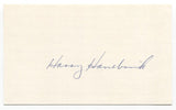 Harry Hanebrink Signed 3x5 Index Card Baseball Autographed Milwaukee Braves 