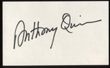 Anthony Quinn Signed Index Card Signature Autographed AUTO 