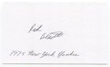 Richard "Rich" Bladt Signed 3x5 Index Card Autographed New York Yankees