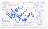 Valerie Stanois Signed 3x5 Index Card Autographed Actress Rock of Ages