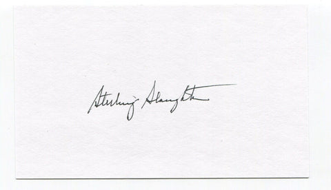 Sterling Slaughter Signed 3x5 Index Card Autographed MLB Baseball Chicago Cubs