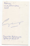 Horse - George Hutchison Signed 3x5 Index Card Autographed Signature Band