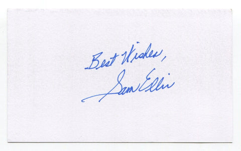 Sam "Sammy" Ellis Signed Index Card Autographed Baseball Cincinnati Reds