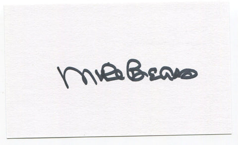 Mike Beard 3x5 Index Card Autographed Signature Atlanta Braves Debut 1974