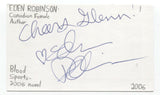 Eden Robinson Signed 3x5 Index Card Autographed Signature Author Writer