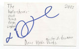 Dave Hyde Signed 3x5 Index Card Autographed Signature The Futureheads Band