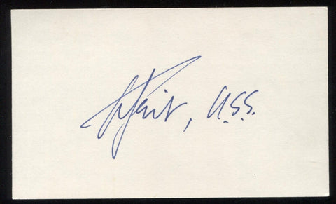 Jacob Javits Signed 3x5 Index Card Autographed Signature Senator