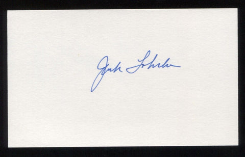 Jack Lohrke Signed 3 x 5 Inch Index Card Autographed Baseball Signature