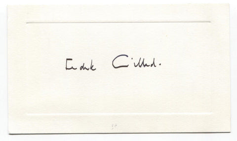 Frederick Gibberd Signed Card Autographed Signature Architect 