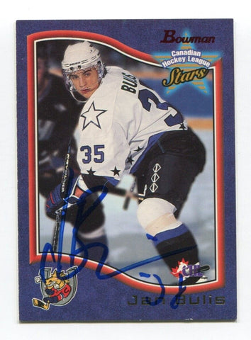 1997 Bowman Stars Jan Bulis Signed Card Hockey NHL AUTO #1 Barrie Colts