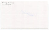 Rocky Bridges Signed 3x5 Index Card Autographed Baseball 1951 Brooklyn Dodgers