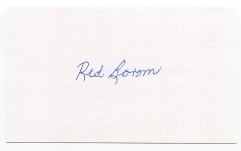 Red Borom Signed 3x5 Index Card Autographed Baseball Detroit Tigers