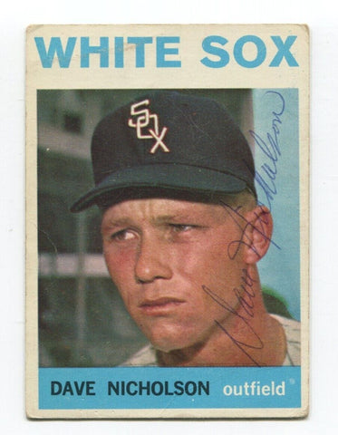 1964 Topps Dave Nicholson Signed Baseball Card Autographed AUTO #31