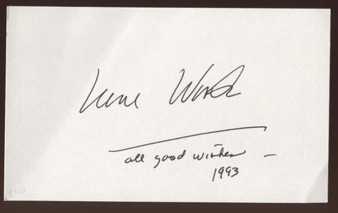Irene Worth Signed Index Card Autographed Signature Auto 