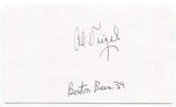 Al Veigel Signed 3x5 Index Card Autograph Baseball MLB 1939 Boston Bees