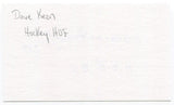 Dave Keon Signed 3x5 Index Card Autographed NHL Hockey Hall of Fame HOF