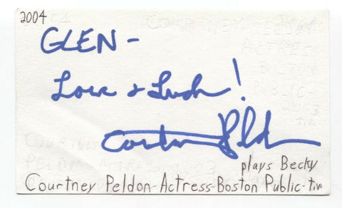 Courtney Peldon Signed 3x5 Index Card Autographed Signature Actress Star Trek