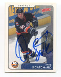 2001 Upper Deck Dave Scatchard Signed Card Hockey NHL Autograph AUTO #224