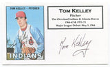 Tom Kelley Signed 3x5 Index Card Autographed MLB Baseball Cleveland Indians