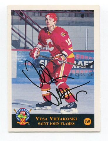 1994 Classic Pro Prospects Vesa Viitakoski Signed Card Hockey Autograph AUTO #42