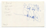 C. David Johnson Signed 3x5 Index Card Autograph Signature Actor Street Legal